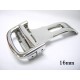 16mm stainless steel deployment buckle for 18mm leather watch band strap