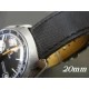 18mm black kevlar  leather watch band  for seamaster submariner